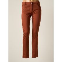 THALASSA - Pantalon slim marron en coton pour femme - Taille 36 - Modz
