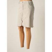 LAUREN VIDAL - Jupe mi-longue gris en coton pour femme - Taille 46 - Modz
