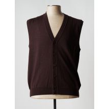 MONTE CARLO GILETS HOMME DE COULEUR MARRON - Grande Taille