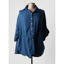 AROMA - Tunique manches longues bleu en coton pour femme - Taille TU - Modz