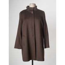 DEVERNOIS - Manteau long marron en laine - Femme - Taille 48 - Modz