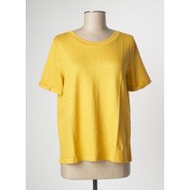 DEVERNOIS - T-shirt jaune en lin pour femme - Taille 36 - Modz