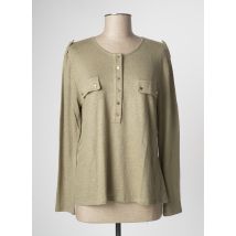 DEVERNOIS - T-shirt vert en lin - Femme - Taille 42 - Modz