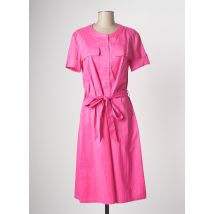 DEVERNOIS - Robe mi-longue rose en coton pour femme - Taille 46 - Modz