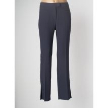 DEVERNOIS - Pantalon chino bleu en polyester - Femme - Taille 40 - Modz