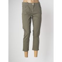 DEVERNOIS - Pantalon droit vert en coton pour femme - Taille 42 - Modz