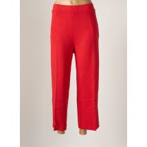 DEVERNOIS - Pantalon droit rouge en viscose pour femme - Taille 42 - Modz