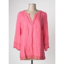 DEVERNOIS - Blouse rose en lin - Femme - Taille 40 - Modz