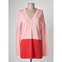 DEVERNOIS - Pull tunique rose en viscose - Femme - Taille 48 - Modz