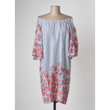 DEVERNOIS - Robe mi-longue bleu en coton - Femme - Taille 38 - Modz