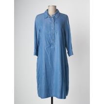 DEVERNOIS - Robe mi-longue bleu en tencel pour femme - Taille 40 - Modz