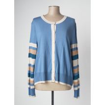 DEVERNOIS - Gilet manches longues bleu en viscose - Femme - Taille 48 - Modz