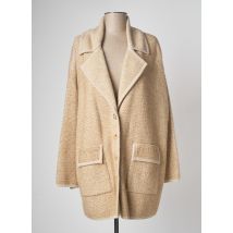 DEVERNOIS - Manteau long beige en acrylique - Femme - Taille 46 - Modz