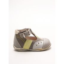 LITTLE MARY - Sandales/Nu pieds gris en cuir pour garçon - Taille 18 - Modz