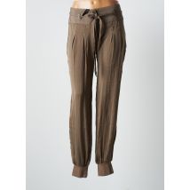 LE PETIT BAIGNEUR - Pantalon droit marron en polyester pour femme - Taille 44 - Modz