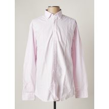 SEIDEN STICKER - Chemise manches longues rose en coton pour homme - Taille L - Modz