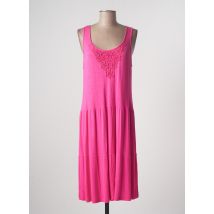 VANIA - Robe mi-longue rose en viscose pour femme - Taille 38 - Modz