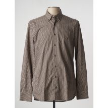 MISE AU GREEN - Chemise manches longues marron en coton pour homme - Taille L - Modz