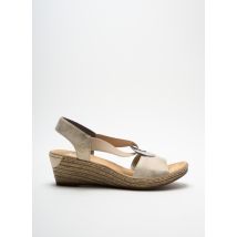 RIEKER - Sandales/Nu pieds beige en autre matiere pour femme - Taille 37 - Modz