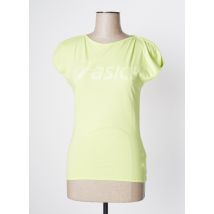 ASICS - T-shirt vert en coton pour femme - Taille 34 - Modz