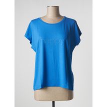 MALOKA - T-shirt bleu en viscose pour femme - Taille 38 - Modz