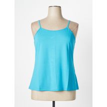 MALOKA - Top bleu en viscose pour femme - Taille 46 - Modz