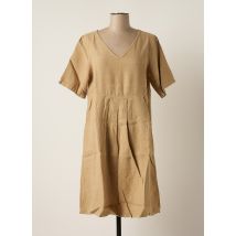 G!OZE - Robe mi-longue beige en lin pour femme - Taille 46 - Modz