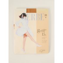 GERBE - Collants beige en polyamide pour femme - Taille 0 - Modz