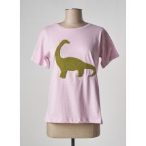 COMPAÑIA FANTASTICA - T-shirt rose en coton pour femme - Taille 34 - Modz