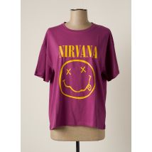 NIRVANA - T-shirt violet en coton pour femme - Taille 40 - Modz