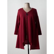 FRANCK ANNA - Gilet manches longues rouge en polyester pour femme - Taille 42 - Modz