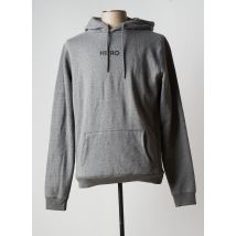 HERO SEVEN - Sweat-shirt à capuche gris en coton pour homme - Taille L - Modz