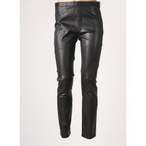 BA&SH - Pantalon slim noir en cuir d'agneau pour femme - Taille 42 - Modz