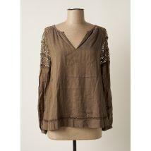 STELLA FOREST - Blouse marron en coton pour femme - Taille 36 - Modz