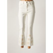 DESIGUAL - Pantalon 7/8 beige en coton pour femme - Taille 34 - Modz