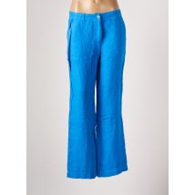 SIGNE NATURE - Pantalon droit bleu en lin pour femme - Taille 36 - Modz