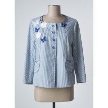 POUPEE CHIC - Veste chic bleu en coton pour femme - Taille 38 - Modz