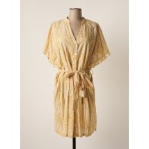 CHICOSOLEIL - Robe courte jaune en coton pour femme - Taille 40 - Modz