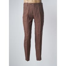 DOPPELGÄNGER - Pantalon chino marron en lin pour homme - Taille 42 - Modz