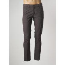 DOPPELGÄNGER - Pantalon slim gris en coton pour homme - Taille 42 - Modz