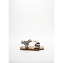 MOD8 - Sandales/Nu pieds gris en cuir pour fille - Taille 26 - Modz