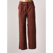 HALOGENE - Pantalon large marron en polyester pour femme - Taille 44 - Modz