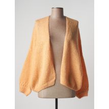 GRACE & MILA - Gilet manches longues orange en laine pour femme - Taille 38 - Modz