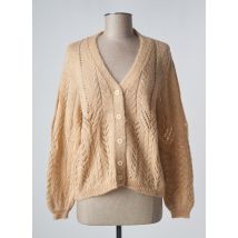 ANGE - Gilet manches longues beige en acrylique pour femme - Taille TU - Modz