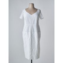 MARINA RINALDI - Robe mi-longue blanc en coton pour femme - Taille 46 - Modz