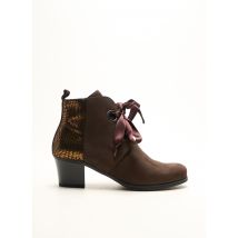 HIRICA - Bottines/Boots marron en cuir pour femme - Taille 38 - Modz