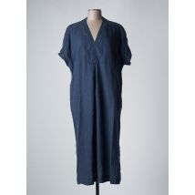 WHITE STUFF - Robe mi-longue bleu en lin pour femme - Taille 42 - Modz