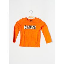 G STAR - T-shirt orange en coton pour garçon - Taille 10 A - Modz
