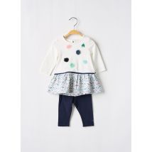 CATIMINI - Ensemble pantalon blanc en coton - Fille - Taille TU - Modz