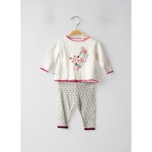 CATIMINI - Ensemble pantalon blanc en coton - Fille - Taille TU - Modz